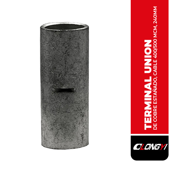 B-L240 TERMINAL UNION DE COBRE ESTAÑADO, CABLE 400/500 MCM, 240MM
