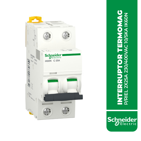 A9K24225 INTERRUPTOR TERMOMAG P/RIEL 2X25A 230/400VAC 10/5KA IK60N