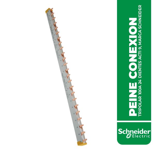 A9XPH324 PEINE CONEXION TRIPOLAR 100A 24 DIENTES ACTI 9