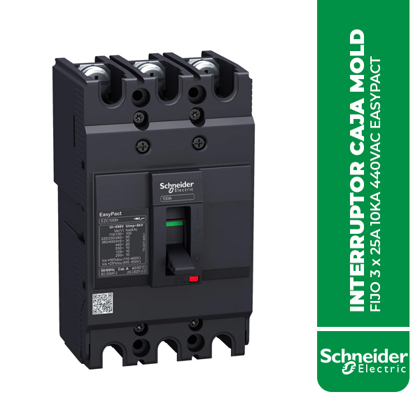 SE.EZC100N3025 INTERRUPTOR CAJA MOLD FIJO 3 x 25A 10KA 440VAC EASYPACT