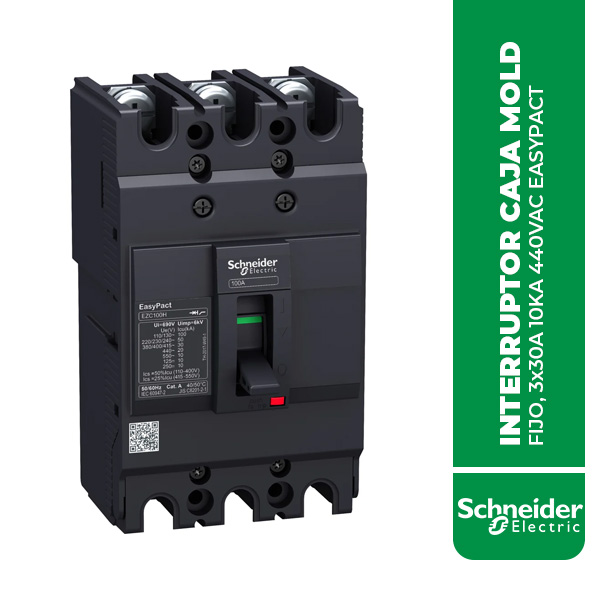 SE.EZC100N3030 INTERRUPTOR CAJA MOLDEADA, FIJO, 3x30A 10KA 440VAC EASYPACT