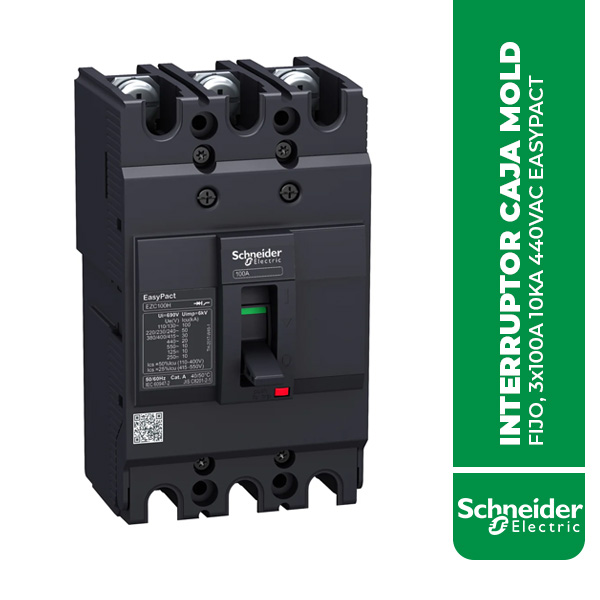 SE.EZC100N3100 INTERRUPTOR CAJA MOLDEADA, FIJO, 3x80A 10KA 440VAC EASYPACT