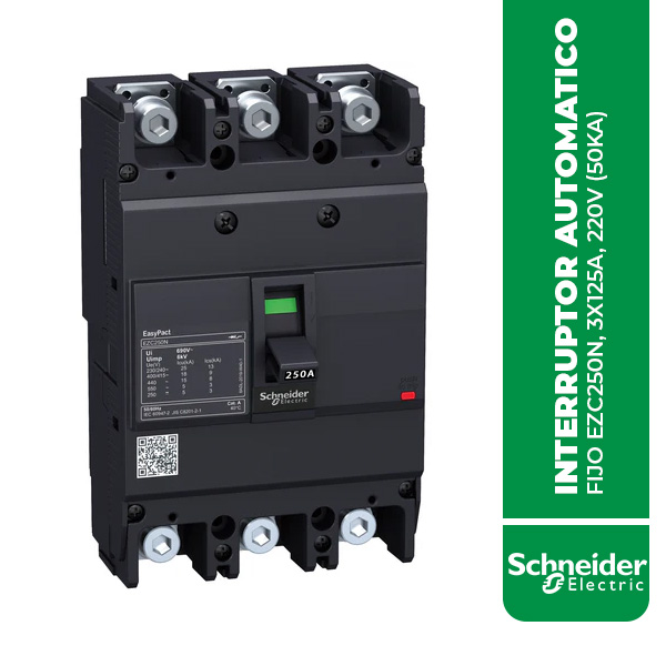 SE.EZC250N3125 INTERRUPTOR AUTOMATICO FIJO EZC250N, 3X125A, 220V (50KA)