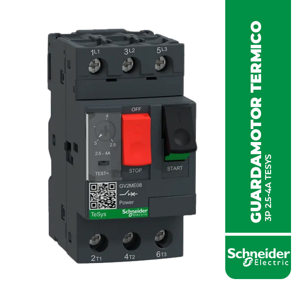 SE.GV2ME08 GUARDAMOTOR TERMICO 3P 2.5-4A TESYS