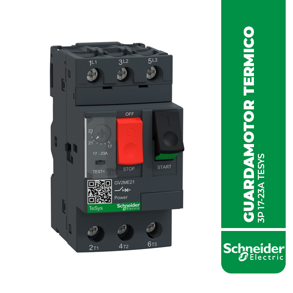 SE.GV2ME21 GUARDAMOTOR TERMICO 3P 17-23A TESYS