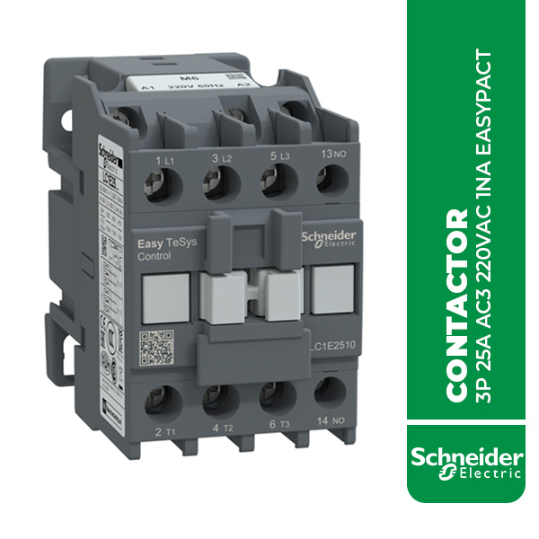 SE.LC1E2510M6 CONTACTOR 3P 25A AC3 220VAC 1NA EASYPACT