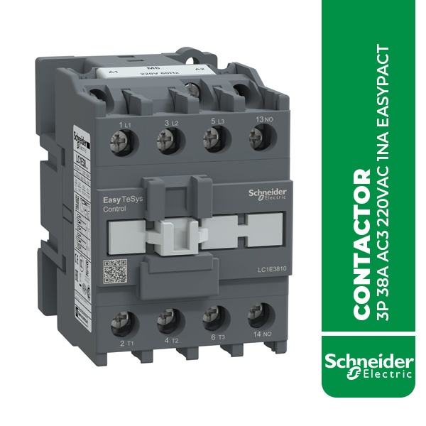 SE.LC1E3810M6 CONTACTOR 3P 38A AC3 220VAC 1NA EASYPACT