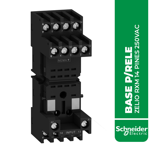 SE.RXZE2M114M BASE P/RELE ZELIO RXM 14 PINES 250VAC