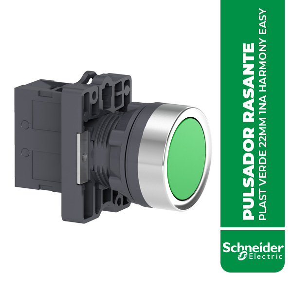SE.XA2EA31 PULSADOR RASANTE PLAST VERDE 22MM 1NA HARMONY EASY