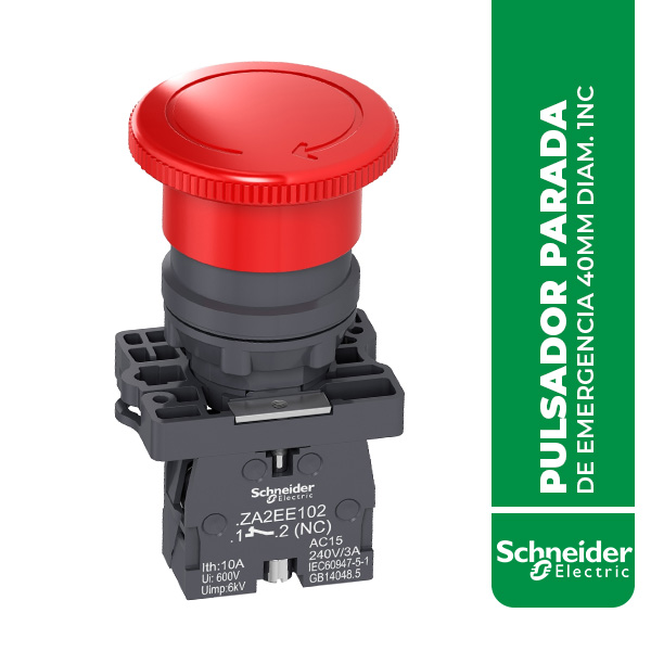 SE.XA2EA42 PULSADOR RASANTE PLAST ROJO 22MM 1NC HARMONY EASY