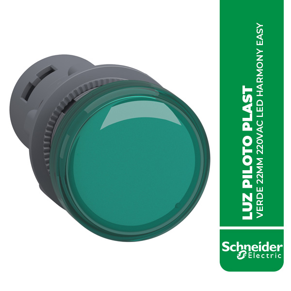 SE.XA2EVM3LC LUZ PILOTO PLAST VERDE 22MM 220VAC LED HARMONY EASY
