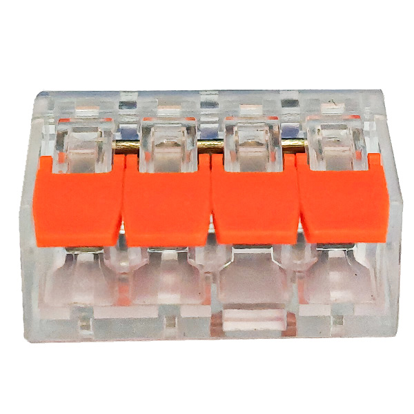 BM.221-4P-4M BORNERA AEREA DE EMPALME, 4 POLOS, TRANSPARENTE, 0.2-4mm2, 24.2x19.4x9.6MM, 32A - Imagen 2