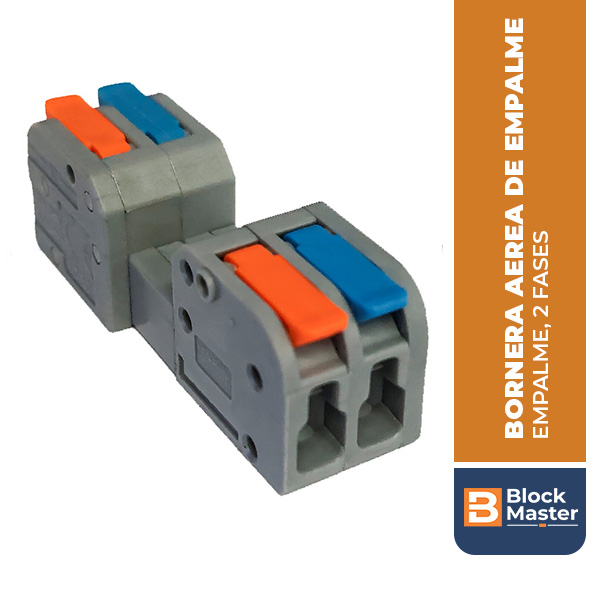 BM.224-2P-2-D BORNERA AEREA DE EMPALME, 2 FASES (1 ENTRADA Y 1 SALIDA), GRIS, 0.2-4mm2, PASO DE 5.5MM, 32A