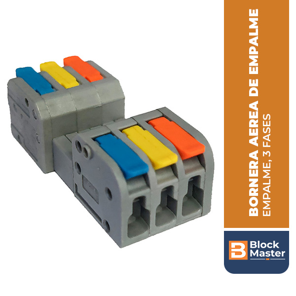 BM.224-3P-3-D BORNERA AEREA DE EMPALME, 3 FASES (1 ENTRADA Y 1 SALIDA), GRIS, 0.2-4mm2, PASO DE 5.5MM, 32A