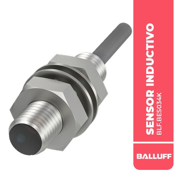 BLF.BES034K SENSOR INDUCTIVO RESISTENTE A ALTA PRESIÓN, Ø8X30.5MM, ALCANE 1.2MM, PNP-NA, CABLE 5M, 10-30VDC, 10BAR, IP68, BALLUFF