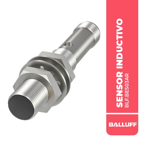 BLF.BES03AR SENSOR INDUCTIVO, BES 516-325-G-S4-L, M12, Ø 12 X 70 MM, 4MM, RASANTE, PNP N/O, 4P, 600HZ, 10….30 VDC, IP67, BALLUFF