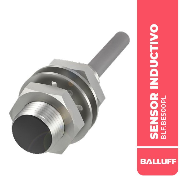 BLF.BES00PL SENSOR INDUCTIVO, M12, Ø12x33MM, ALCANCE 4MM, CABLE 2M, RASANTE, PNP NA, 2500HZ, 10-30VDC, IP68, BALLUFF