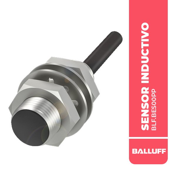 BLF.BES00PP SENSOR INDUCTIVO, M12, Ø12x33MM, ALCANCE 4MM, RASANTE, CABLE 2M, PNP NA, 2500HZ, 10-30VDC, IP68, BALLUFF
