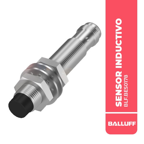 BLF.BES0178 SENSOR INDUCTIVO, M12, Ø12x70MM, ALCANCE 4MM, CONECTOR M12 4P, N/RASANTE, PNP NA/NC, 2500HZ, 10-30VDC, IP68, BALLUFF