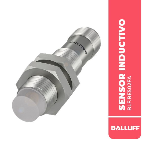 BLF.BES02FA SENSOR INDUCTIVO, M12, Ø12x54.5MM, ALCANCE 4MM, CONECTOR M12 AP, PNP NA, N/RASANTE, 400HZ, 10-30VDC, IP68, BALLUFF