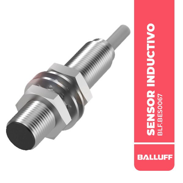 BLF.BES0067 SENSOR INDUCTIVO, M12, Ø12x53MM, ALCANCE 4MM, CABLE 10M, RASANTE, PNP NA, 2500HZ, 10-30VDC, IP68, BALLUFF