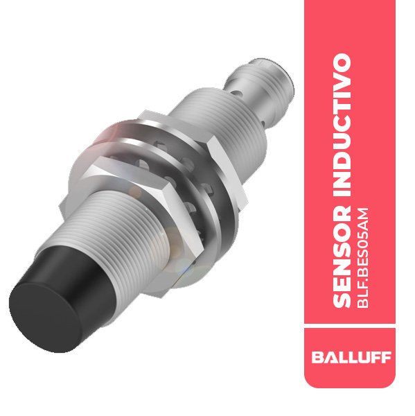 BLF.BES05AM SENSOR INDUCTIVO, M18, Ø18x76MM, ALCANCE 12MM, CONECTOR M12 3P, N/RASANTE, PNP NO, 2000HZ, 10…30 VDC, IP67 IP68, BALLUFF