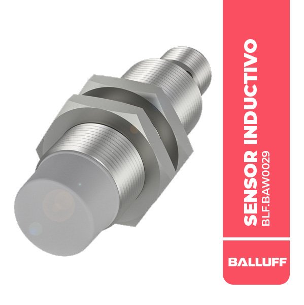 BLF.BAW0029 SENSOR INDUCTIVO, M18, Ø18x65MM, ALCANCE 4-16MM, N/RASANTE, CONECTOR M12 4P, 15-30VDC, IP67, BALLUFF