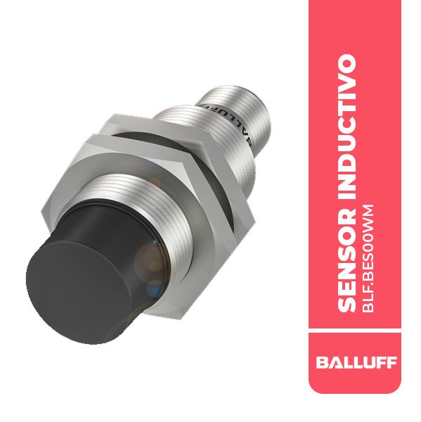BLF.BES00WM SENSOR INDUCTIVO, BES 516-360-E5-Y-S4, Ø 18 X 54 MM, 8MM, N/RASANTE, PNP N/O, 4P, 200HZ, 10….30 VDC,IP67, BALLUFF