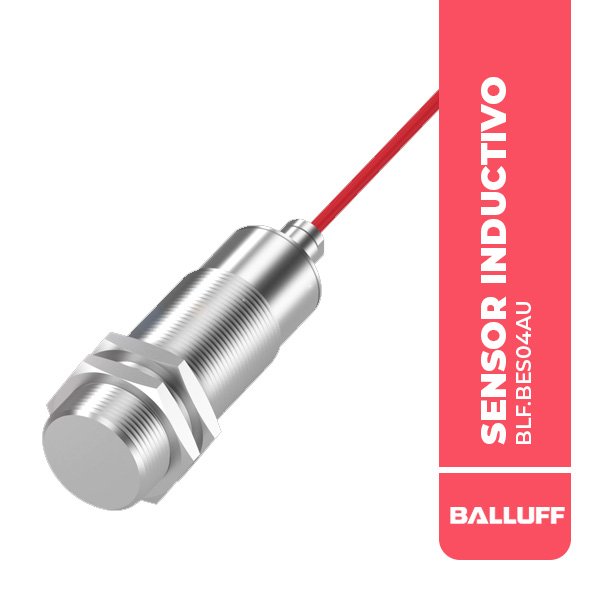 BLF.BES04AU SENSOR INDUCTIVO TERMORRESISTENTE, M30, Ø30x100MM, ALCANCE 10MM, PNP-NA, RASANTE, CABLE 5M, 10-30VDC, IP68, BALLUFF
