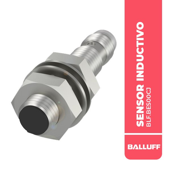 BLF.BES00CJ SENSOR INDUCTIVO, M8, Ø8x40MM, ALCANCE 1.5MM, CONECTOR M8 3P, RASANTE, PNP NA, 1000HZ, 10-30 VDC, IP68, BALLUFF