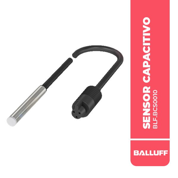 BLF.BCS0010 SENSOR CAPACITIVO PARA AMPLIFICADOR EXTERNO, BCS G04T4D-XXS10C-EP02- GZ01-002, Ø4x29MM, ALCANCE 0.1...1MM, IP67, BALLUFF