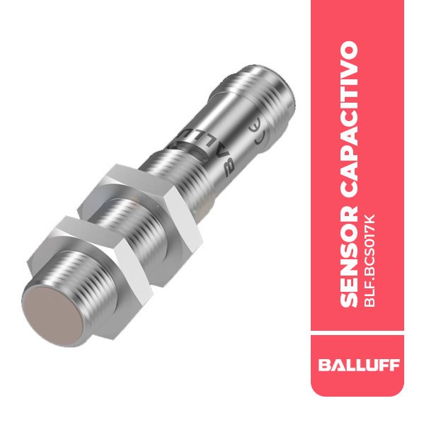 BLF.BCS017K SENSOR CAPACITIVO Ø12x60MM, ALCANCE 0.5-5MM, CONECTOR M12 4P, SALIDA CONTRAFASE PNP-NA/NPN-NC, 12-30VDC, IP67, BALLUFF