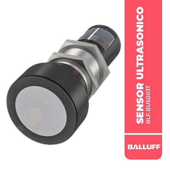 BLF.BUS003T SENSOR ULTRASONICO, Ø47.5MM, ALCANCE 350-5000MM, TENSION/CORRIENTE 0-10V/4-20MA, CONECTOR M12 5P, 9-30VDC, BALLUFF