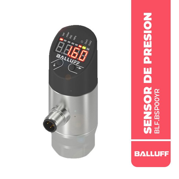 BLF.BSP00YR SENSOR DE PRESION, RANGO -1..2 BAR, CONECTOR M12 4P, IO-LINK 1.1, 2xPNP/NPN NA/NC, SALIDA 4-20MA/0-10V, IP67, BALLUFF