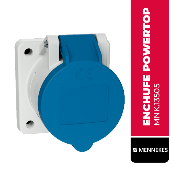 ENCHUFE 16AMP 3P+T 250V AZUL 9H IP54 POWERTOP XTRA, (PROXIMAMENTE) REEMPLAZO 251, MENNEKES