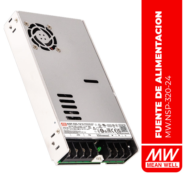 FUENTE DE ALIMENTACION CONMUTADA ENCAPSULADA NSP, ENTRADA: 85~305VAC, SALIDA: 24VDC/13.4A (321.6W), MEANWELL