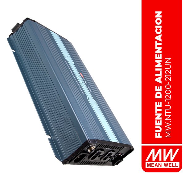 INVERSOR DC/AC DE ONDA SENOIDAL, NTU, ENTRADA: 12VDC, SALIDA 200-240VAC (1200W), CON FUNCION UPS, MEANWELL