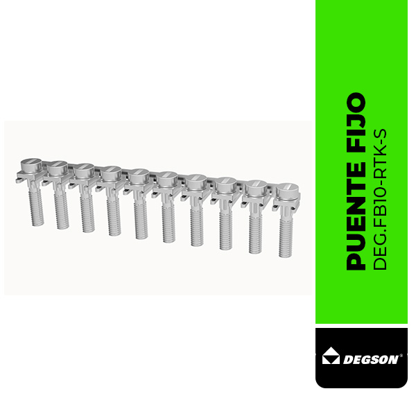 DEG.FB10-RTK-S PUENTE FIJO 10 POLOS PARA BORNERA PCTK6 , DEGSON