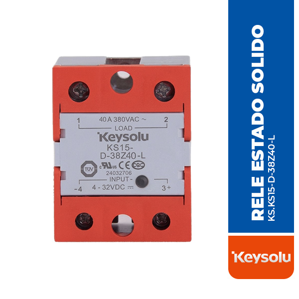RELE ESTADO SOLIDO, ENTRADA 4-32VDC, SALIDA 48-480VAC, 40A TRIAC, C/CUBIERTA PROTECTORA Y ALMOHADILLA TERMICA, KEYSOLU