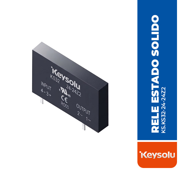 RELE ESTADO SOLIDO, MONTAJE EN PCB/RIEL DIN, ENTRADA: 24 VDC, SALIDA: 240 VAC, 2A, TIPO TRIAC, KEYSOLU